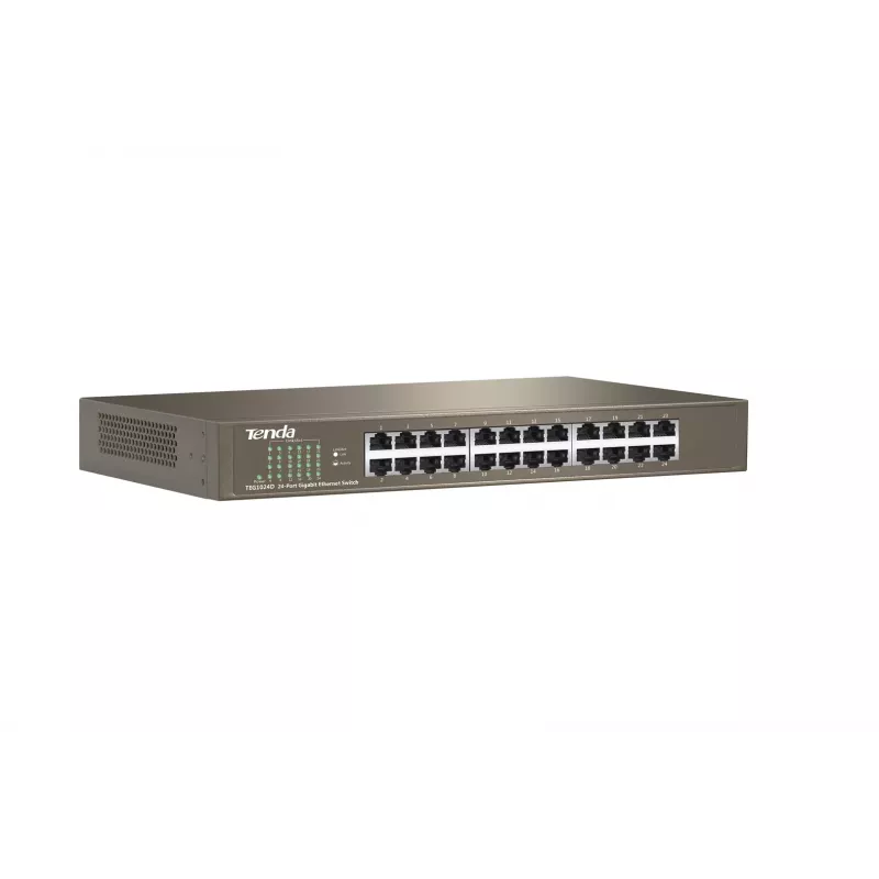 Nevaldomas komutatorius TENDA TEG1024D 24 prievadų Gigabit Ethernet, 48 Gbps, 8000 MAC adresų lentelė, mėlynas