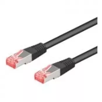 Wentronic Goobay CAT 6a komutacinis kabelis, S/FTP (PiMF), juodas, 7,5 m – LSZH be halogenų, varis (93853)