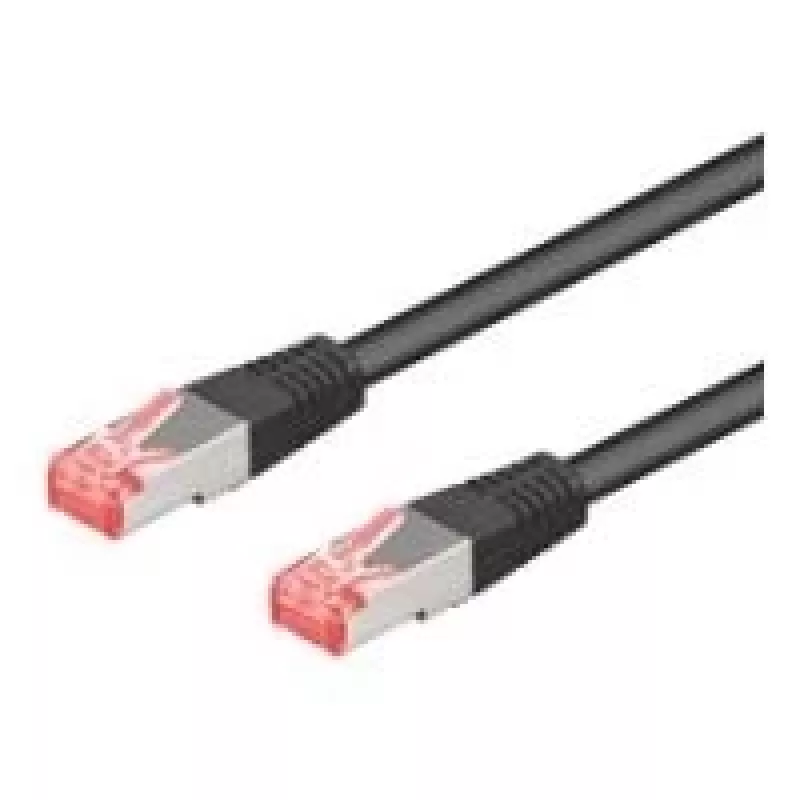 Wentronic Goobay CAT 6a komutacinis kabelis, S/FTP (PiMF), juodas, 7,5 m – LSZH be halogenų, varis (93853)