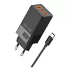 Beline ad. Siec. 2x USB-c 1x USB 65W kabelis USB-c Juoda/Juoda Pd 3.0