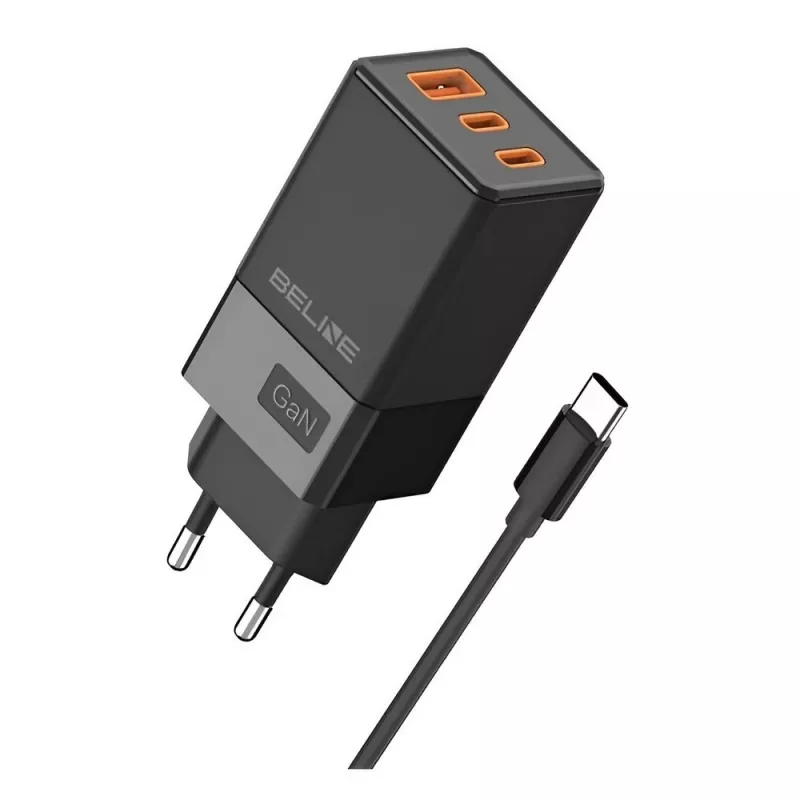 Beline ad. Siec. 2x USB-c 1x USB 65W kabelis USB-c Juoda/Juoda Pd 3.0