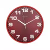 NeXtime klok 3053ro Dash Raudona, Ø35 cm, Sieninis, Raudona/ Sidabrinė