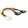 Vidinis maitinimo laidas DeLOCK 85237 0,2 m nuo Molex iki 2 x SATA