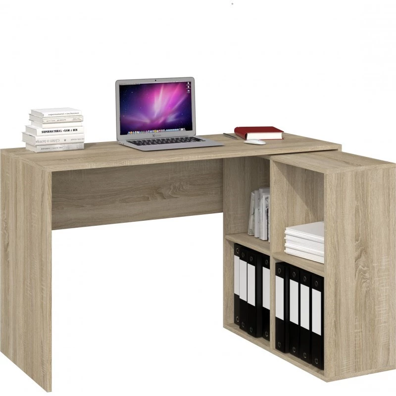 Topeshop BIURKO PLUS SONOMA kompiuterio stalas ąžuolo spalva