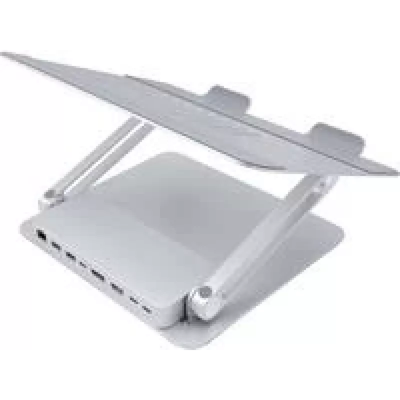 Nešiojamojo kompiuterio stovas Dexlan 310790 Sidabrinis Aliuminis USB 5000 Mbit/s