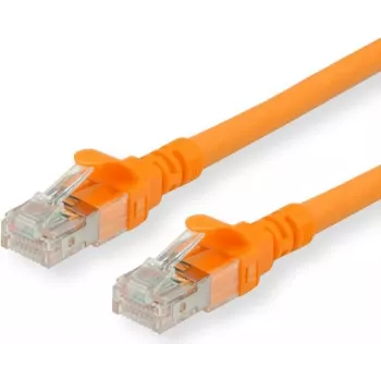 ROLINE - komutacinis kabelis - RJ-45 (V) į RJ-45 (V) - 1.5 m - SFTP, PiMF - CAT 6 - Be halogenų, lietas, vytos gijos - oranžinis (21.15.2674)