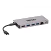 USB-C Dock - 4K HDMI, USB 3.2 Gen 1, USB-A Hub, GbE, atminties kortelė, 100W PD įkrovimas, nuimamas laidas U442-DOCK5D-GY