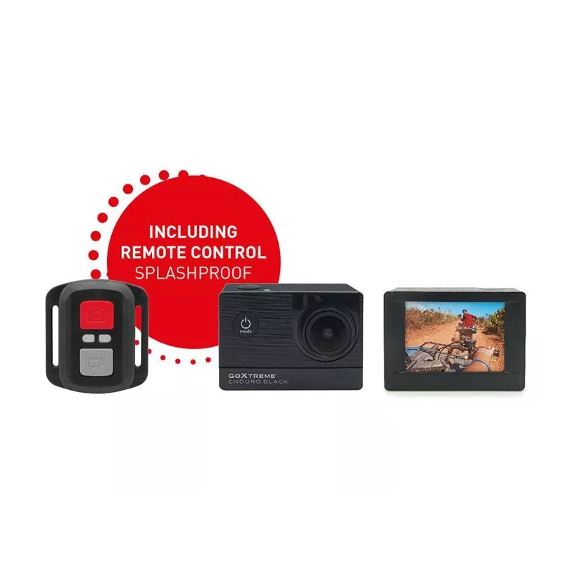 Easypix GoXtreme Enduro Juoda - Veiksmo kamera - tvirtinama - 4K / 30 fps - 8,0 MPix - Wi-Fi - povandeninė iki 30 m - Juoda