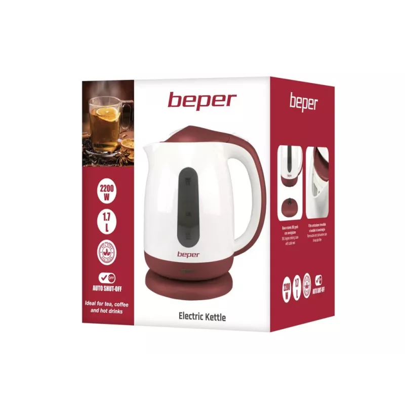 Elektrinis virdulys Beper 1,7L 2200W juodas
