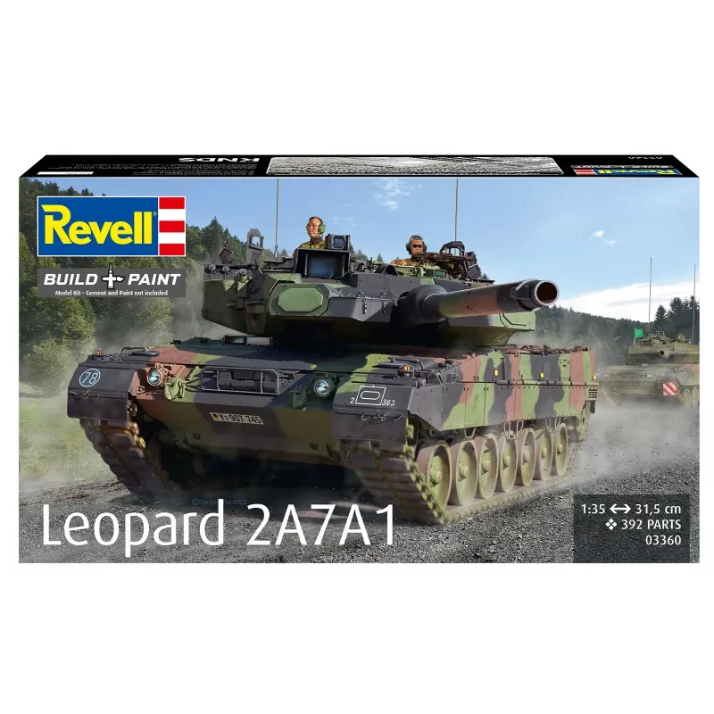 Plastikinis modelis REVELL Leopard 2A7A1 karinio tanko rinkinys (mastelis nenurodytas)