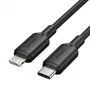 USB-C į Lightning laidas 3A 480Mbps 1m JUODAS
