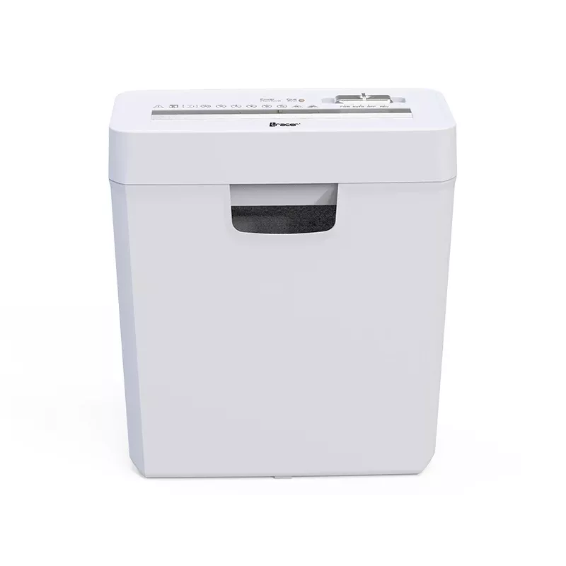 Popieriaus smulkintuvas TRACER Tracer 47584 — kryžminis pjovimas 6 mm, iki 5–6 lapų, 10 l talpos dėžė, balta