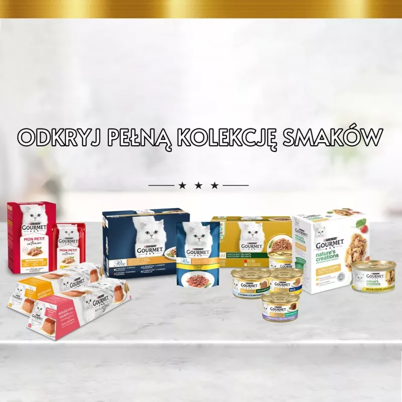 Šlapias kačių maistas Gourmet Perle Adult 4 x 85 g - Triušis, Drėgnas, Baltymų 12,5%, Riebalų 2,5%