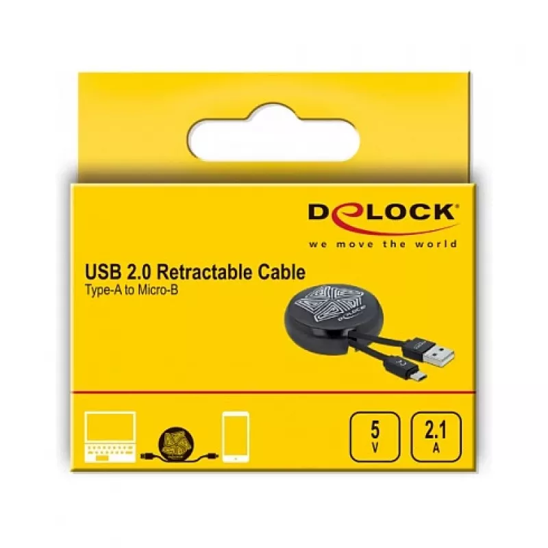 USB 2.0 Type-A į Micro-B kabelis DeLOCK 85818