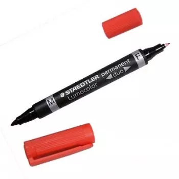 Nuolatinis žymeklis Staedtler Lumocolor Duo Plona / Kulka Antgalis Raudonas