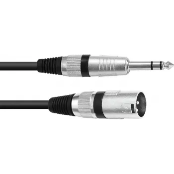 Adapterio kabelis XLR į 6,3 mm Omnitronic 30225195 — 1x XLR (kištukas) į 1x 6,3 mm lizdą