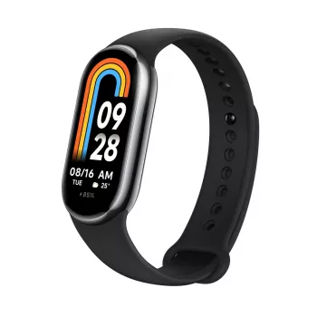 Xiaomi Smart Band 8 juoda, kūno rengybos stebėjimo įtaisas, Bluetooth 5.1, 190mAh, 1,62, 5 ATM, akselerometras, PPG jutiklis, giroskopas