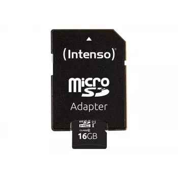 Intenso Performance - „Flash“ atminties kortelė (su microSDHC / SD adapteriu) - 16 GB - UHS-I U1 / 10 klasė - microSDHC UHS-I
