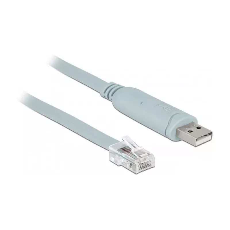 Nuoseklusis kabelis DeLOCK 63920 USB 2.0 Type-A RJ45 Pilka 0,5 m