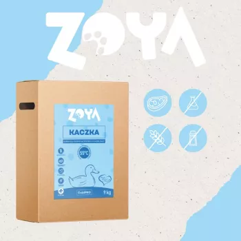 Sausas šunų maistas ZOYA ColdPRO Duck 9 kg — suaugusių šunų priežiūrai, vieno baltymo šaltinio, 26% baltymų, 10% riebalų