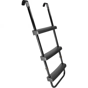 Trampolino kopėčios HUDORA universalios 70–100 cm, juodos, reguliuojamos saugos pakopos