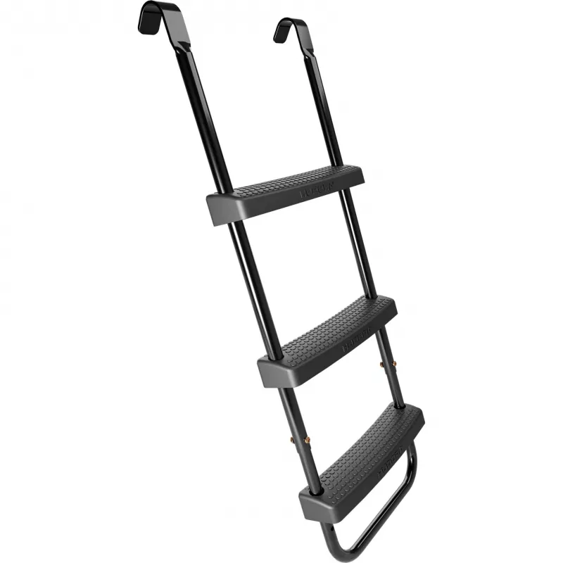 Trampolino kopėčios HUDORA universalios 70–100 cm, juodos, reguliuojamos saugos pakopos