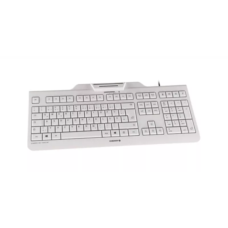 CHERRY KC 1000 SC laidinė išmaniųjų kortelių klaviatūra, šviesiai pilka, USB, QWERTY UK