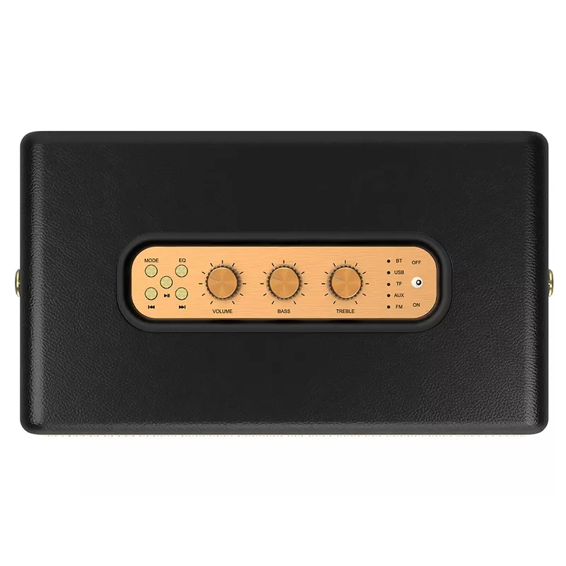 Nešiojamasis stereofoninis garsiakalbis TRACER M45 juodas — Bluetooth 5.0, 45 W RMS, FM radijas, įmontuotas mikrofonas, maitinamas baterijomis