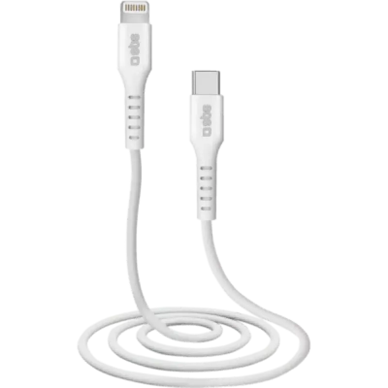 SBS TECABLELIGTC1W - 1 m - Lightning - USB C - Vyriška - Vyriška - Baltas