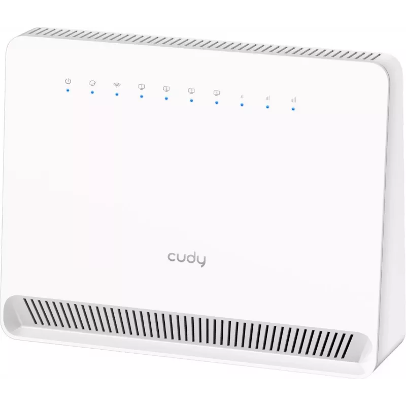 Stalinis belaidis maršruto parinktuvas Cudy LT400E — Vienos juostos 2,4 GHz Wi‑Fi 4 (802.11n), 300 Mbps, 4x Fast Ethernet, 4G LTE (NanoSIM) — Baltas