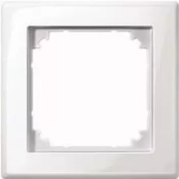 Wall plate / switch cover Merten 478125, white, screwless, single plate