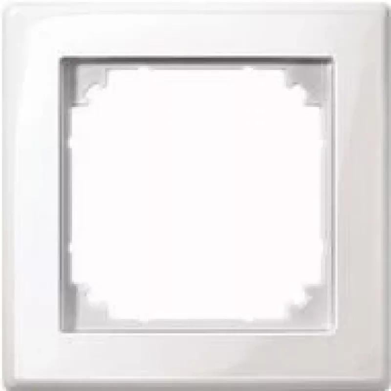 Wall plate / switch cover Merten 478125, white, screwless, single plate