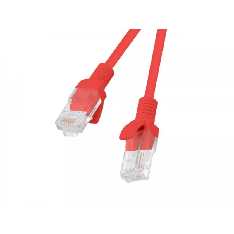 Tinklo komutacinis kabelis LANBERG PCU5-20CC-0050-R Cat5e RJ-45 į RJ-45 U/FTP 0.5 m Raudonas