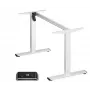 Stovimojo stalo rėmas ONKRON WDF221E-W, elektrinis, dvipusis, baltas, 71–118 cm aukščio, 70 kg keliamoji galia, 25 mm/s