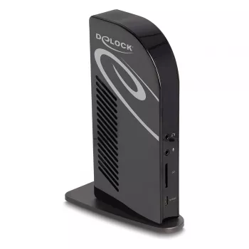 DeLOCK USB-C trigubo ekrano prijungimo stotelė 4K USB šakotuvas LAN garsas PD 96W