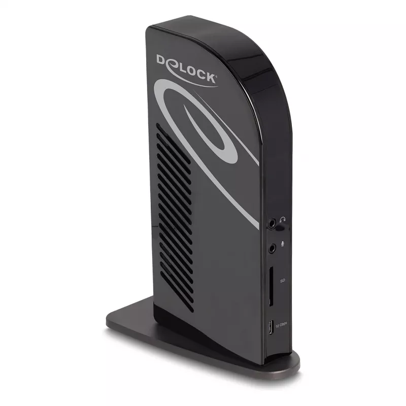 DeLOCK USB-C trigubo ekrano prijungimo stotelė 4K USB šakotuvas LAN garsas PD 96W