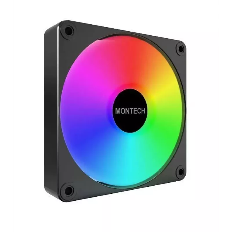 Montech GF120 V2 ARGB kompiuterio korpuso ventiliatoriaus modulis 12 cm juodas 3 vnt.