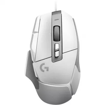 Žaidimų pelės rinkinys „Logitech G G502 X“ su kietu žaidimų pelės kilimėliu „G240“ – dešiniarankė, optinė 25600 DPI, USB Type-A, 13 mygtukų, balta