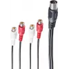 Audio kabelis ShiverPeaks BS10231 0,2 m DIN (5 kontaktų) 4 x RCA juodas