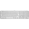 „Logitech MX Keys S“, skirta „Mac“, klaviatūra, biuro, RF belaidė + Bluetooth, QWERTZ, vokiečių, aliuminis, balta