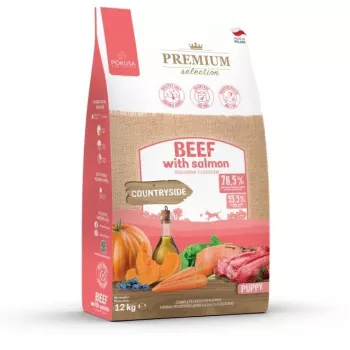 POKUSA Premium Selection Puppy Beef with salmon - sausas šunų maistas - 12kg