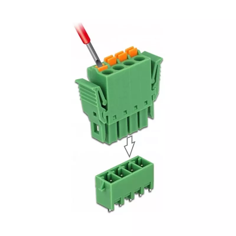 Jungčių blokas DeLOCK 65970 žalias plotis 16mm gylis 9,05mm aukštis 6,95mm
