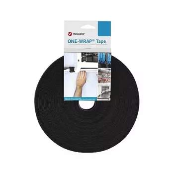 VELCRO One Wrap juosta 10 mm pločio, juoda, 25 m
