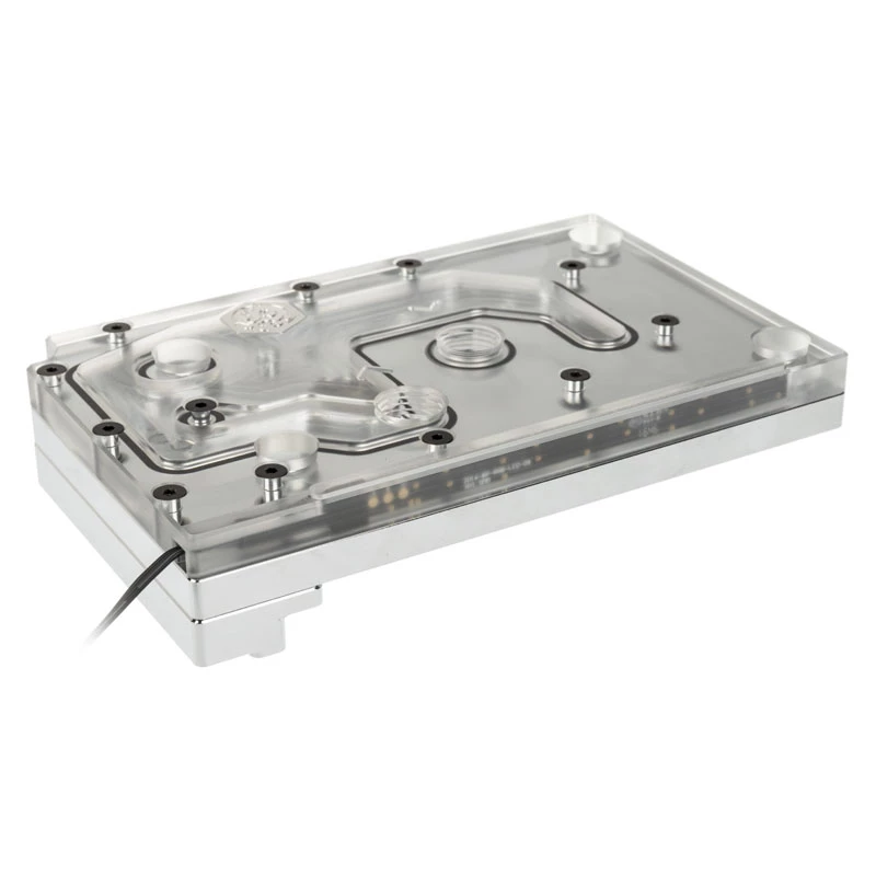 Vandens blokas BitsPower Monoblock, skirtas ASRock X399M Taichi RGB, akrilas/vario, nikeliuotas, 90×142×29,1 mm