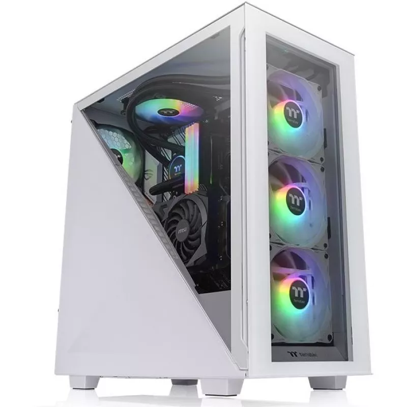 PC korpusas Thermaltake Divider 300 TG Snow ARGB Midi Tower baltas