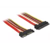 SATA kabelis DeLOCK 84917 0,1m SATA 22 kontaktų Oranžinis Raudonas Geltonas