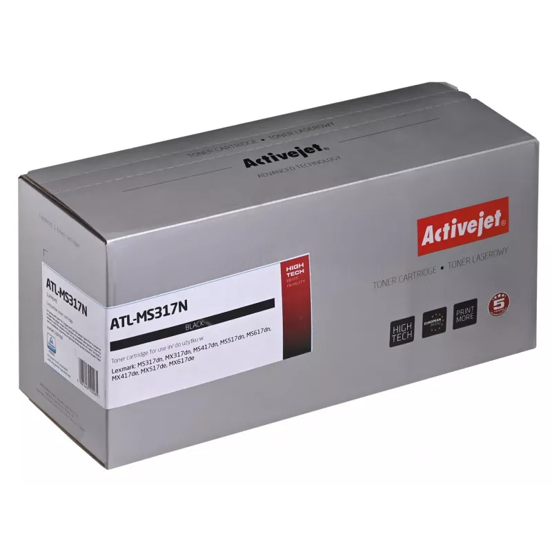 tonerio kasetė ActiveJet replacement for Lexmark 51B2000 Juoda, 2500 puslapių, viena pakuotė