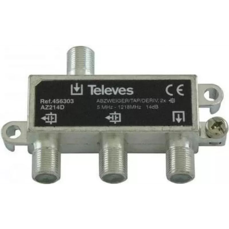 Daliklis Televes AZ214D 2 krypčių 5–1218 MHz, 14 dB slopinimas