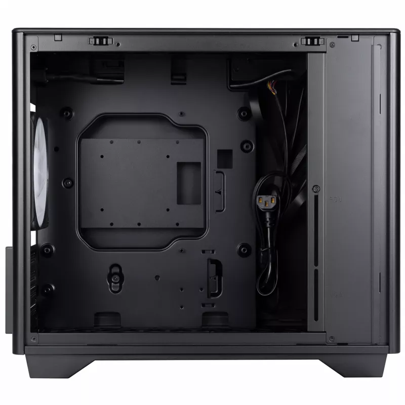 InWin A3 Mini-Tower Tempered Glass - juoda