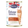 Šlapias kačių maistas „Butcher's Delicious Dinners“ 400 g — suaugusioms katėms, elnienos skonio, 82 % drėgmės, 8,5 % baltymų, 5,5 % riebalų